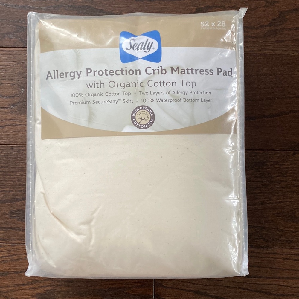 Organic cotton crib mattress pad